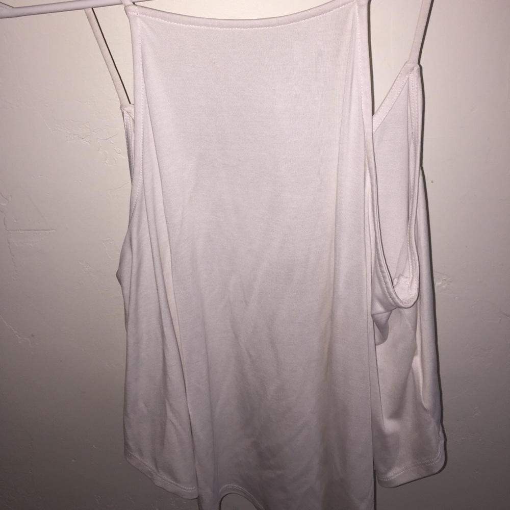 white flowy tank